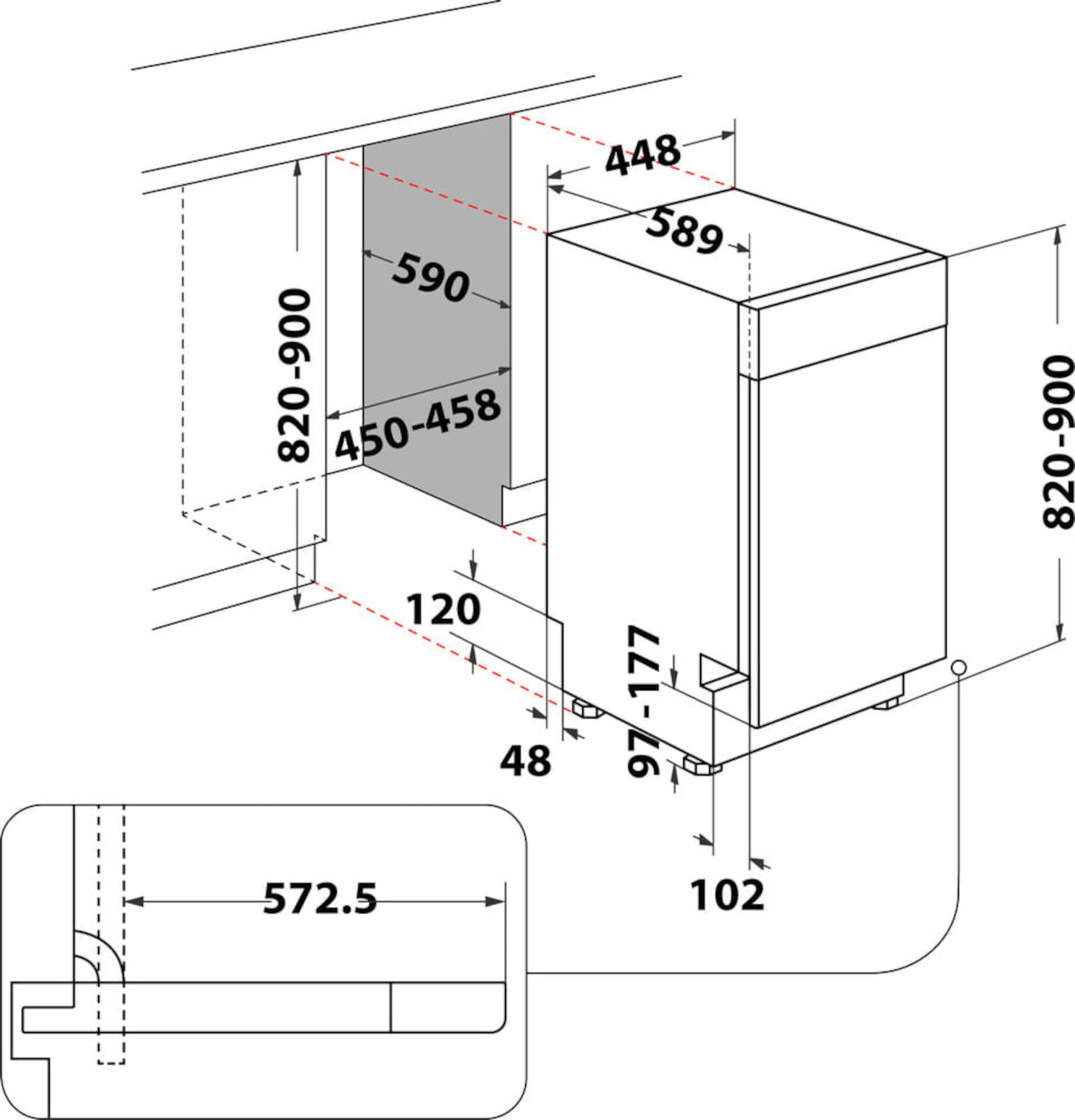 BAUKNECHT BK6UC11BS7A0X Geschirrspüler / EEK: C / 11 MG / Unterbau / 45 cm