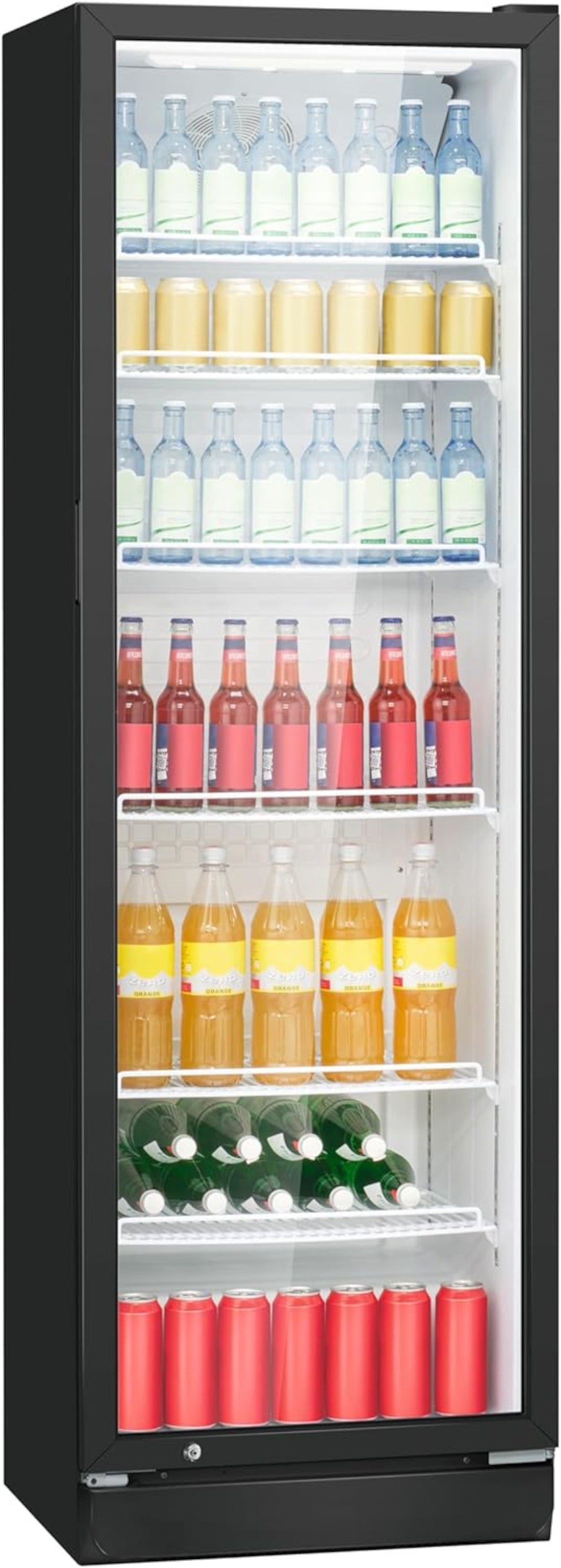 BOMANN KSG 7351 Schwarz Glastür-Kühlschrank / 347 Liter / Für den gewerblichen Gebrauch
