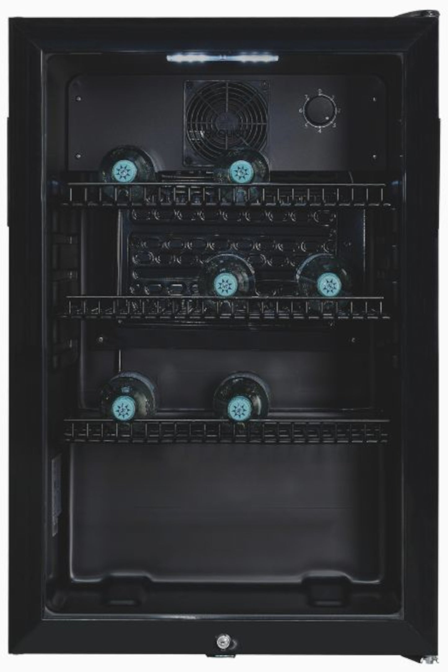 EXQUISIT GKS120-GT-160C Glastür-Kühlschrank / Getränkekühlschrank / EEK:C / Schwarz