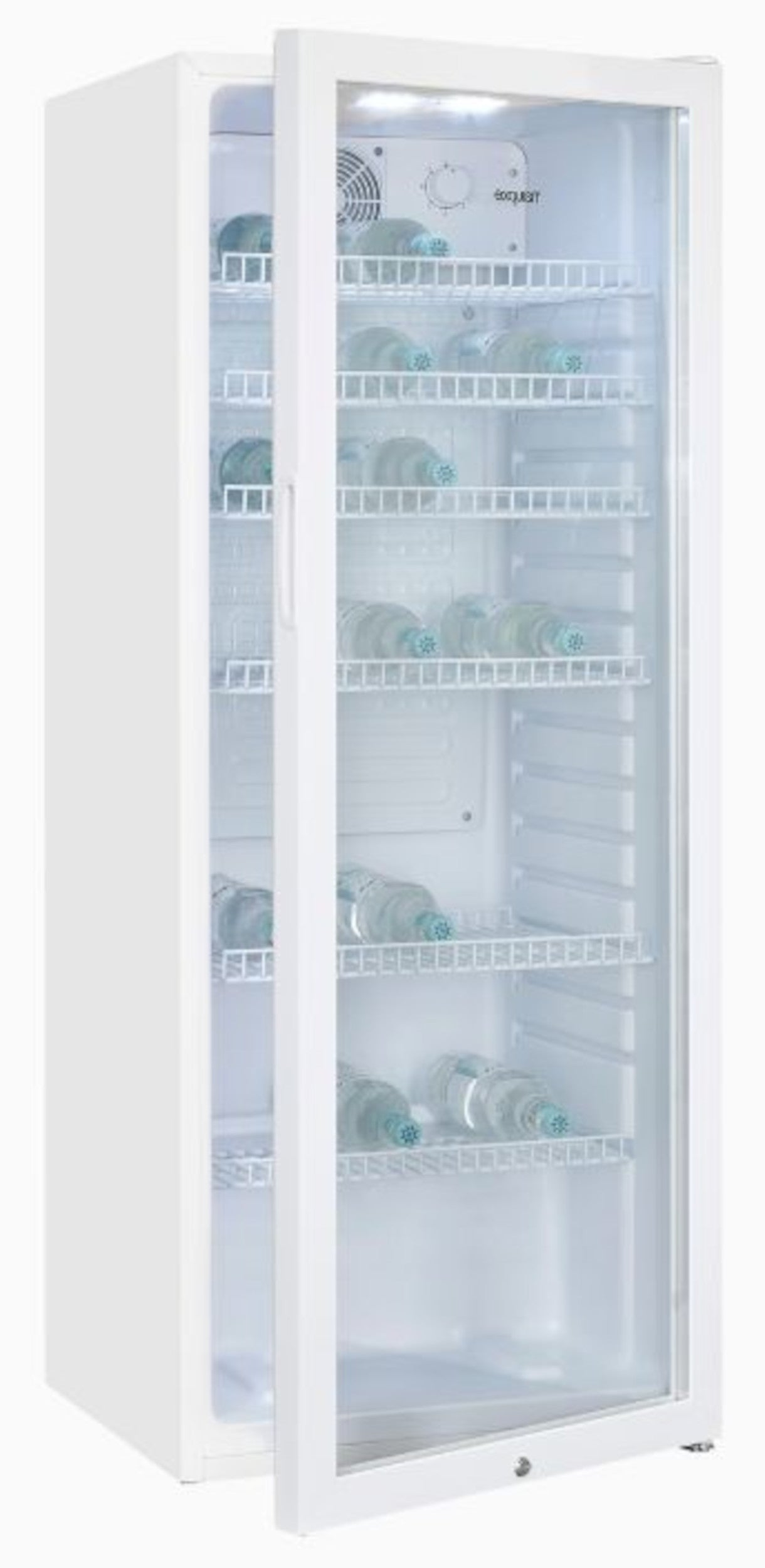 EXQUISIT GKS240-GT-160C Glastür-Kühlschrank / Getränkekühlschrank / EEK:C / Weiß - LED-TV-SHOP