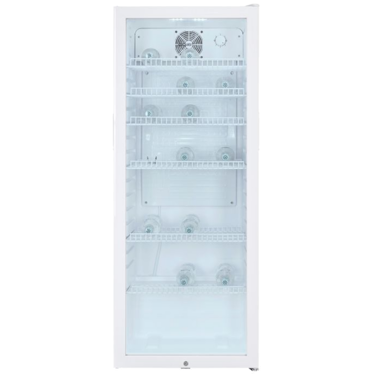 EXQUISIT GKS240-GT-160C Glastür-Kühlschrank / Getränkekühlschrank / EEK:C / Weiß - LED-TV-SHOP