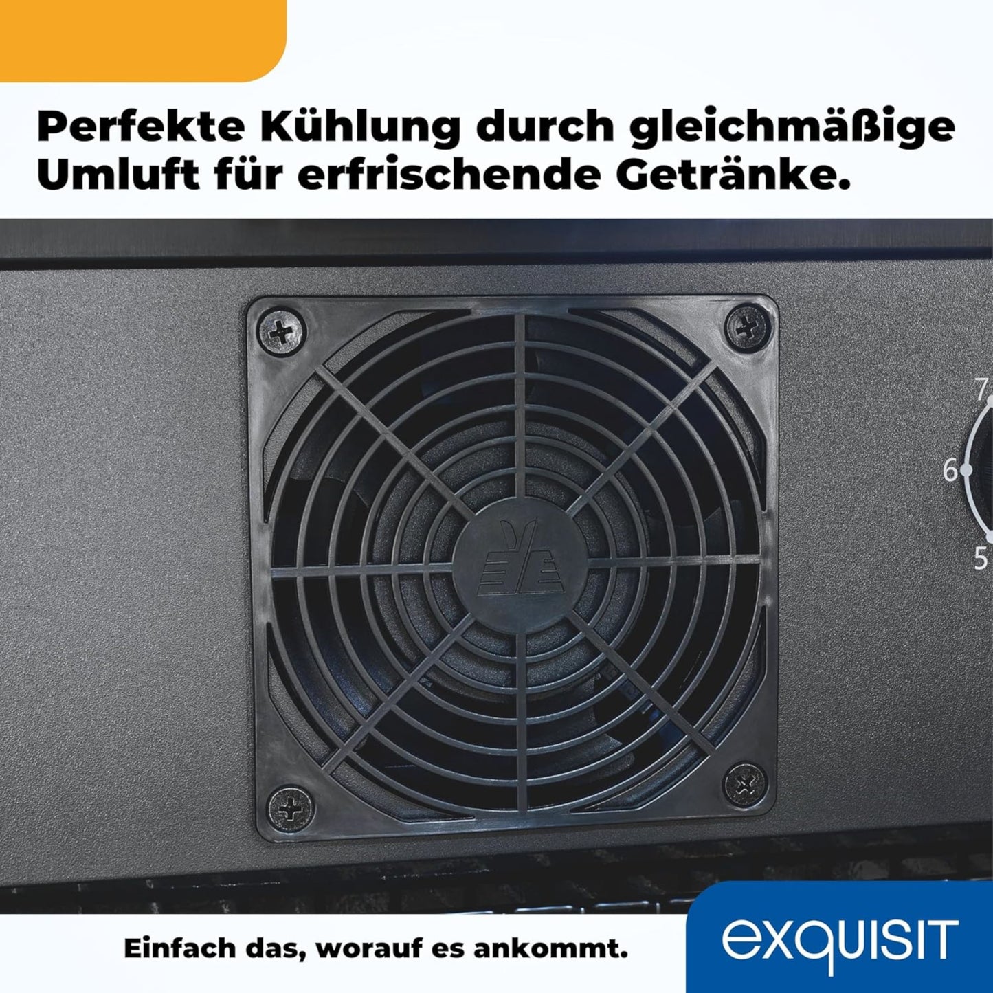 EXQUISIT GKS240-GT-160C Glastür-Kühlschrank / Getränkekühlschrank / EEK:C / Schwarz