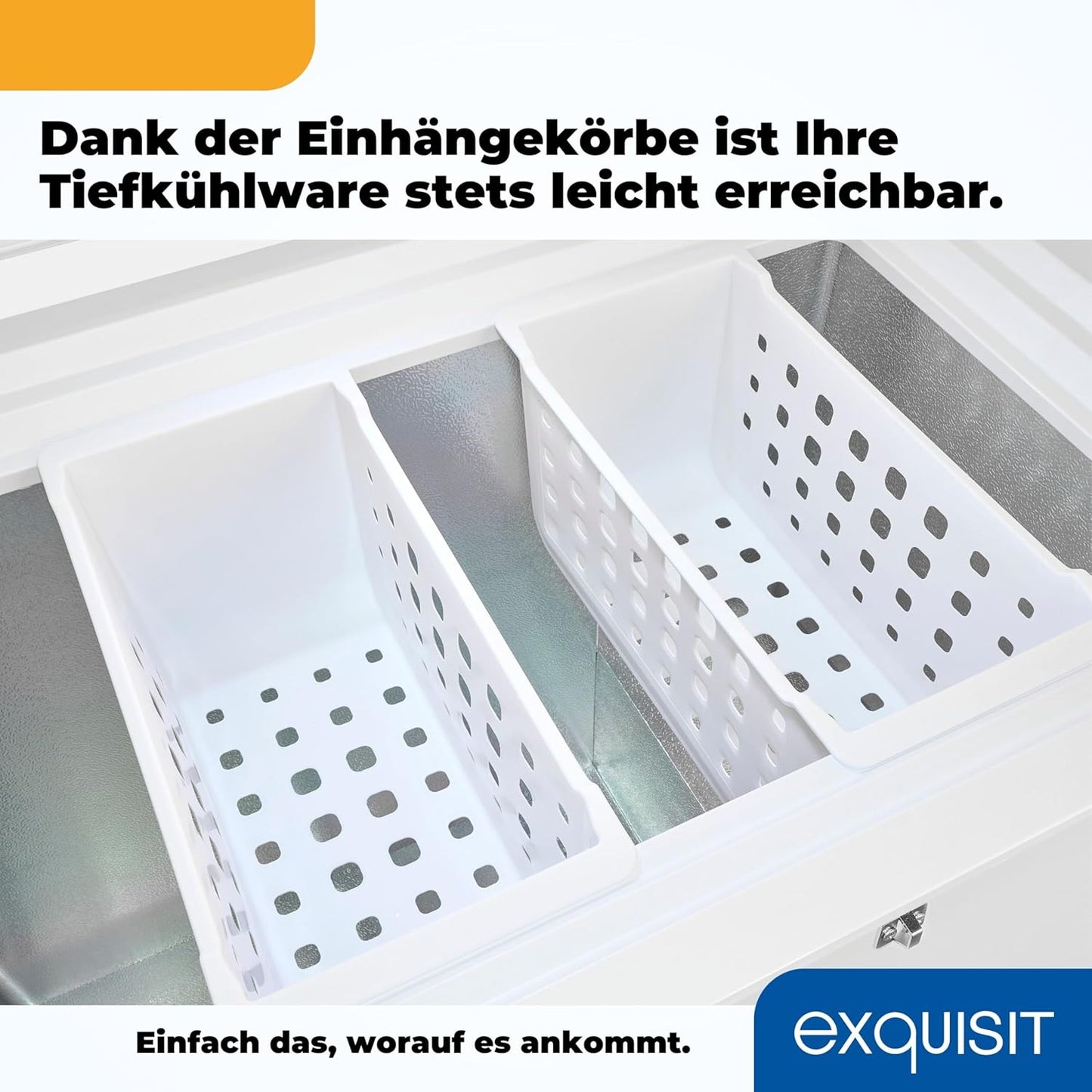 EXQUISIT GT200-HE-041C Gefriertruhe / EEK: C / 198 Liter / Tiefkühltruhe