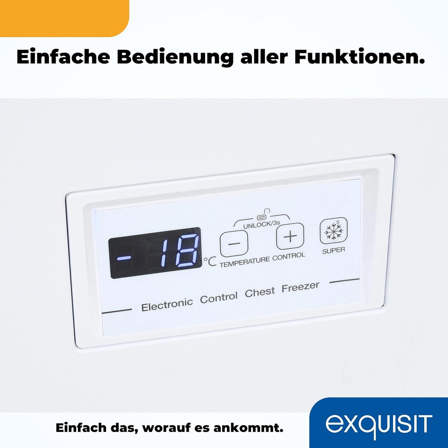 EXQUISIT GT200-HE-041C Gefriertruhe / EEK: C / 198 Liter / Tiefkühltruhe