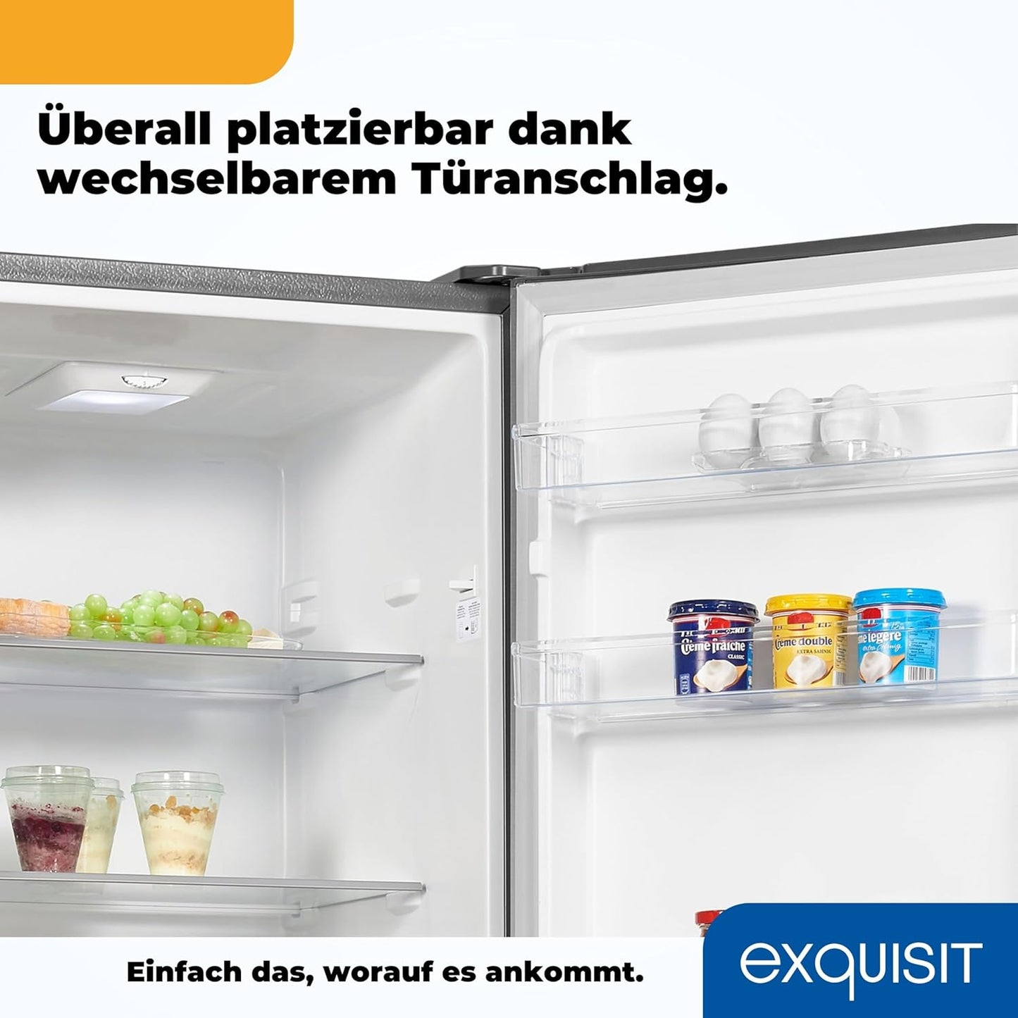 EXQUISIT KGC265-70-010D Kühl-Gefrierkombination / EEK: D / Inoxlook / 269 Liter