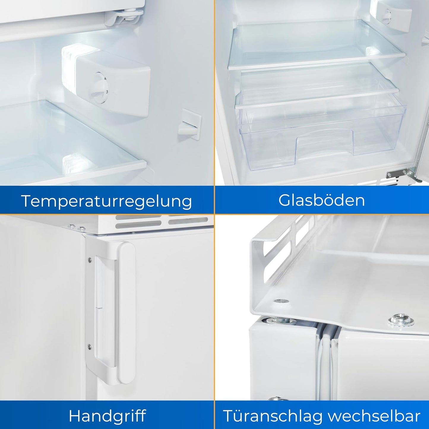 EXQUISIT UKS115-3-080E Unterbau-Kühlschrank / EEK: E / weiß/ 82 Liter - LED-TV-SHOP