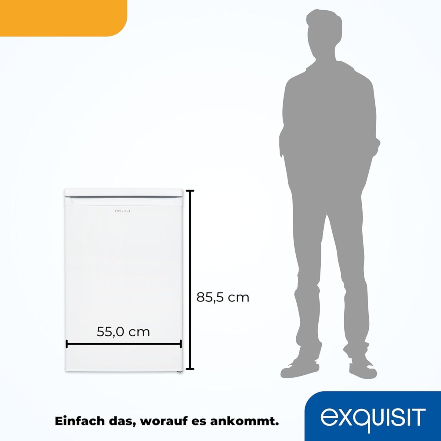 EXQUISIT KS16-V-040E weiss Vollraum-Kühlschrank / EEK: E / 127 Liter