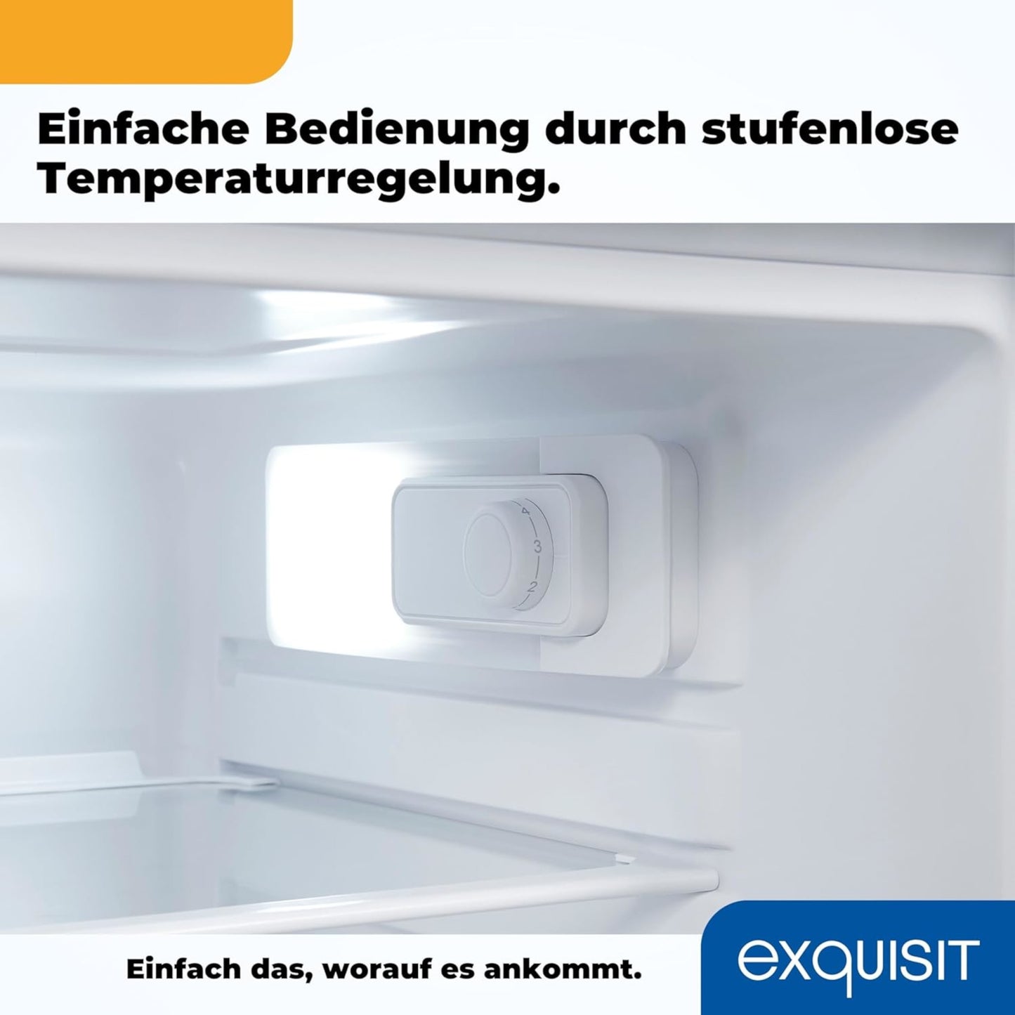 EXQUISIT KS16-V-040E weiss Vollraum-Kühlschrank / EEK: E / 127 Liter