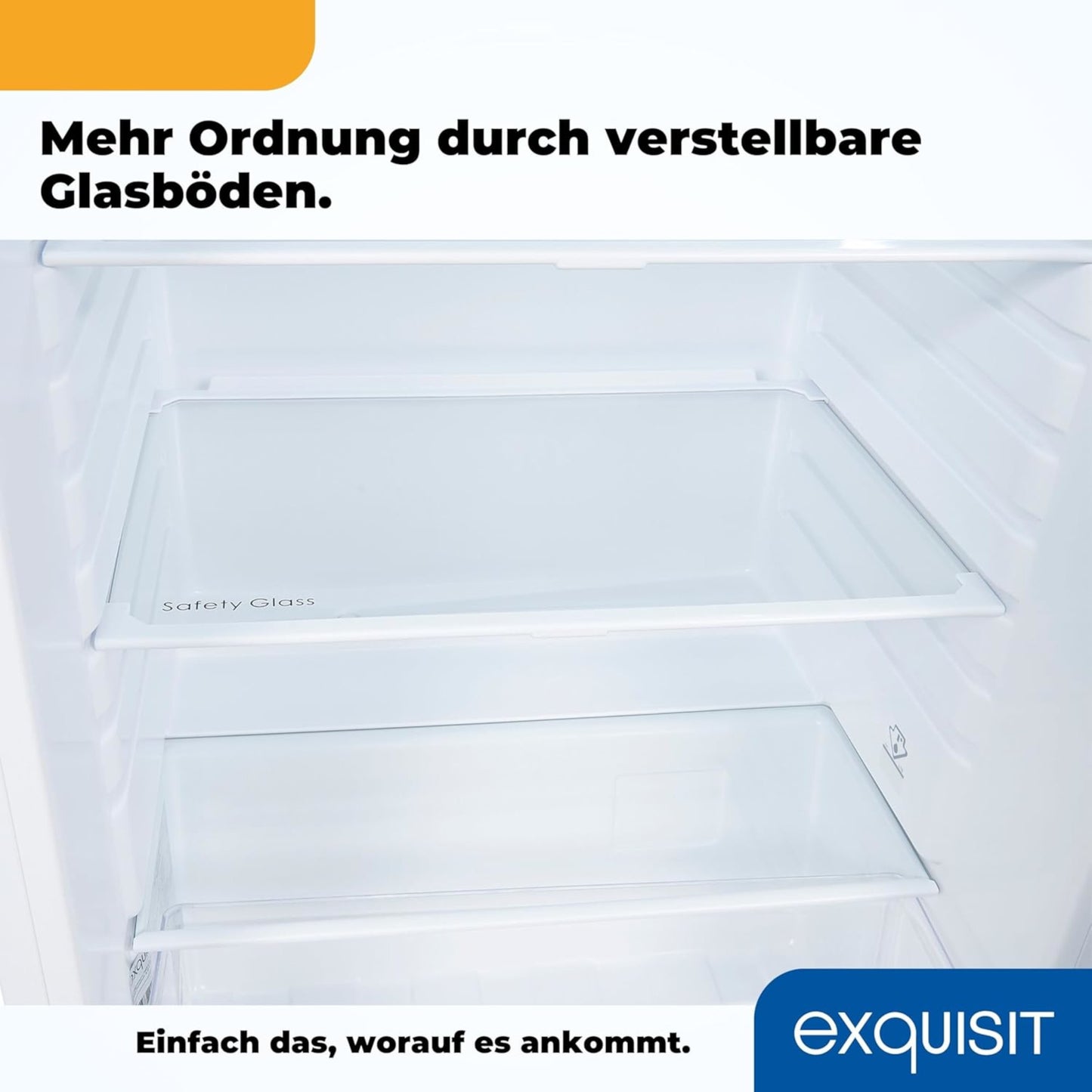 EXQUISIT KS16-V-040E weiss Vollraum-Kühlschrank / EEK: E / 127 Liter