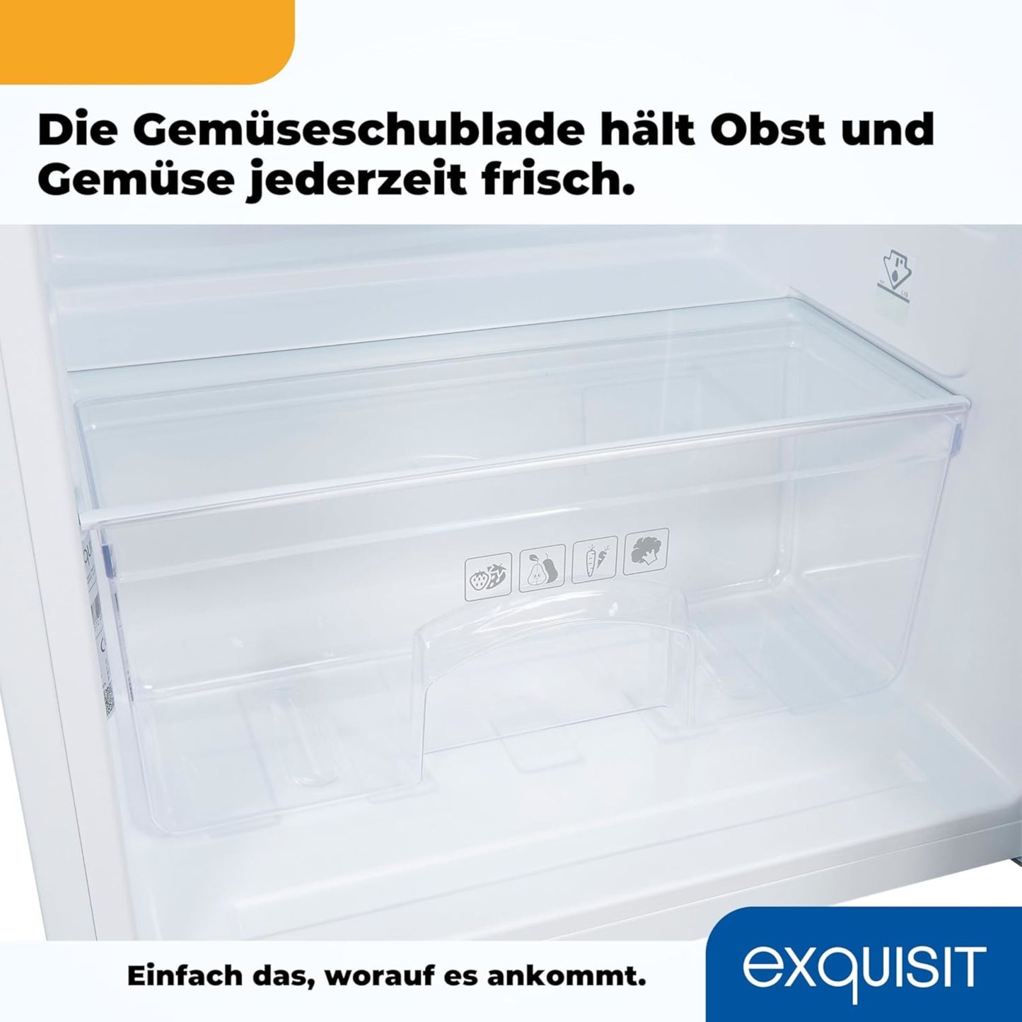 EXQUISIT KS16-V-040E weiss Vollraum-Kühlschrank / EEK: E / 127 Liter