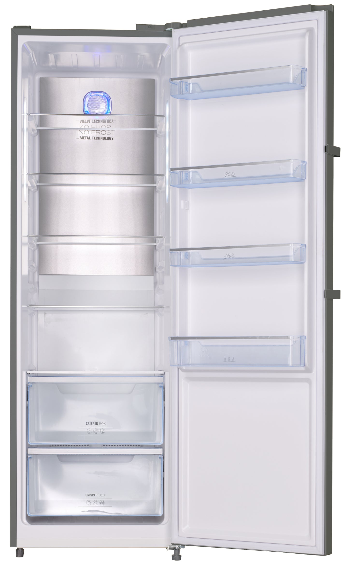 SCHOEPF KS373IX Vollraum-Kühlschrank 185 cm / EEK: E / Inox-Look / 373 Liter