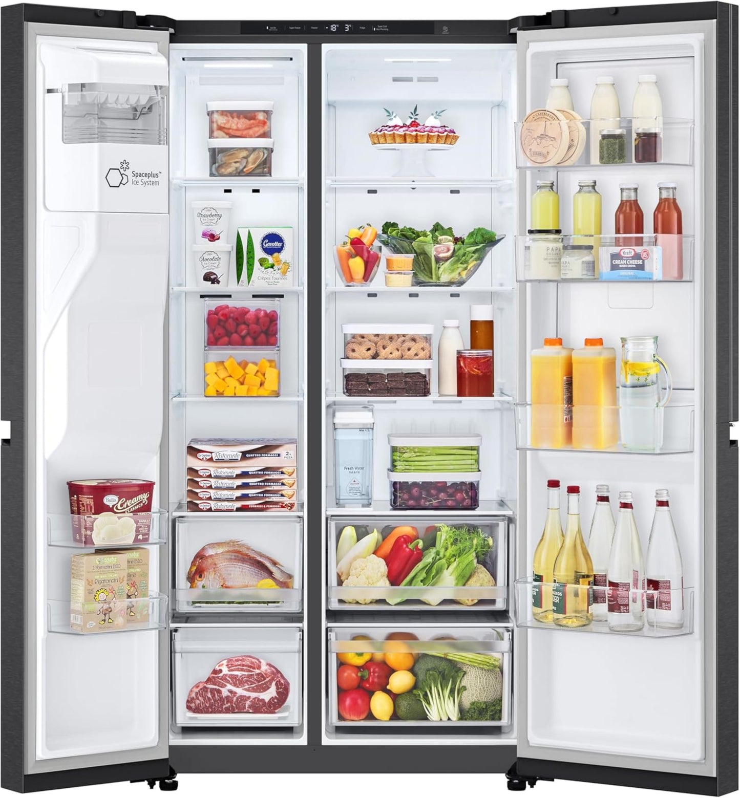 LG GSJC41EPPE Side by Side mit Eis-, Crushed Ice- und Wasserspender 638 Liter