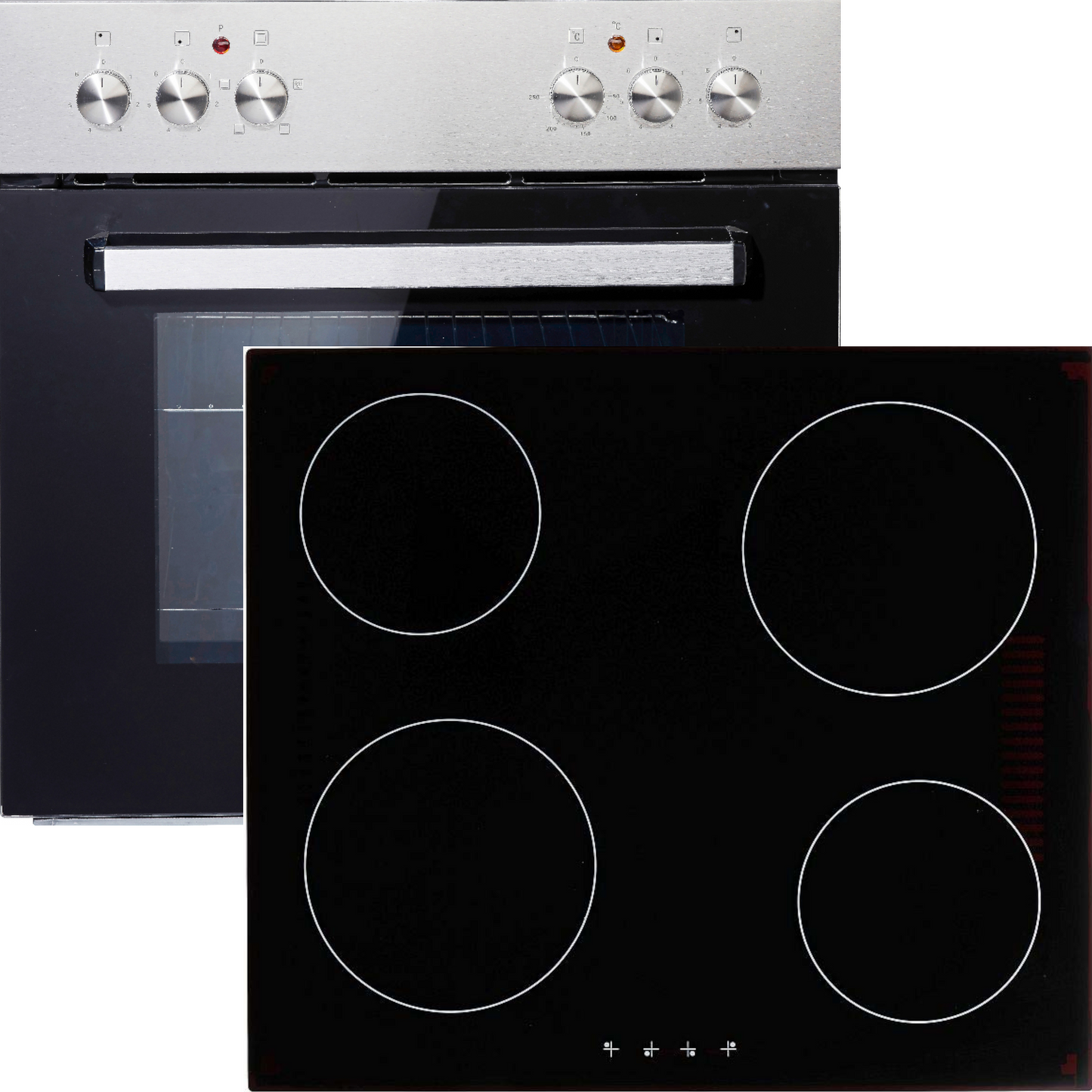 PKM BIC3 I-GK-IX-2 Einbauherd Set / EEK: A / Edelstahl / Glaskeramik - LED-TV-SHOP