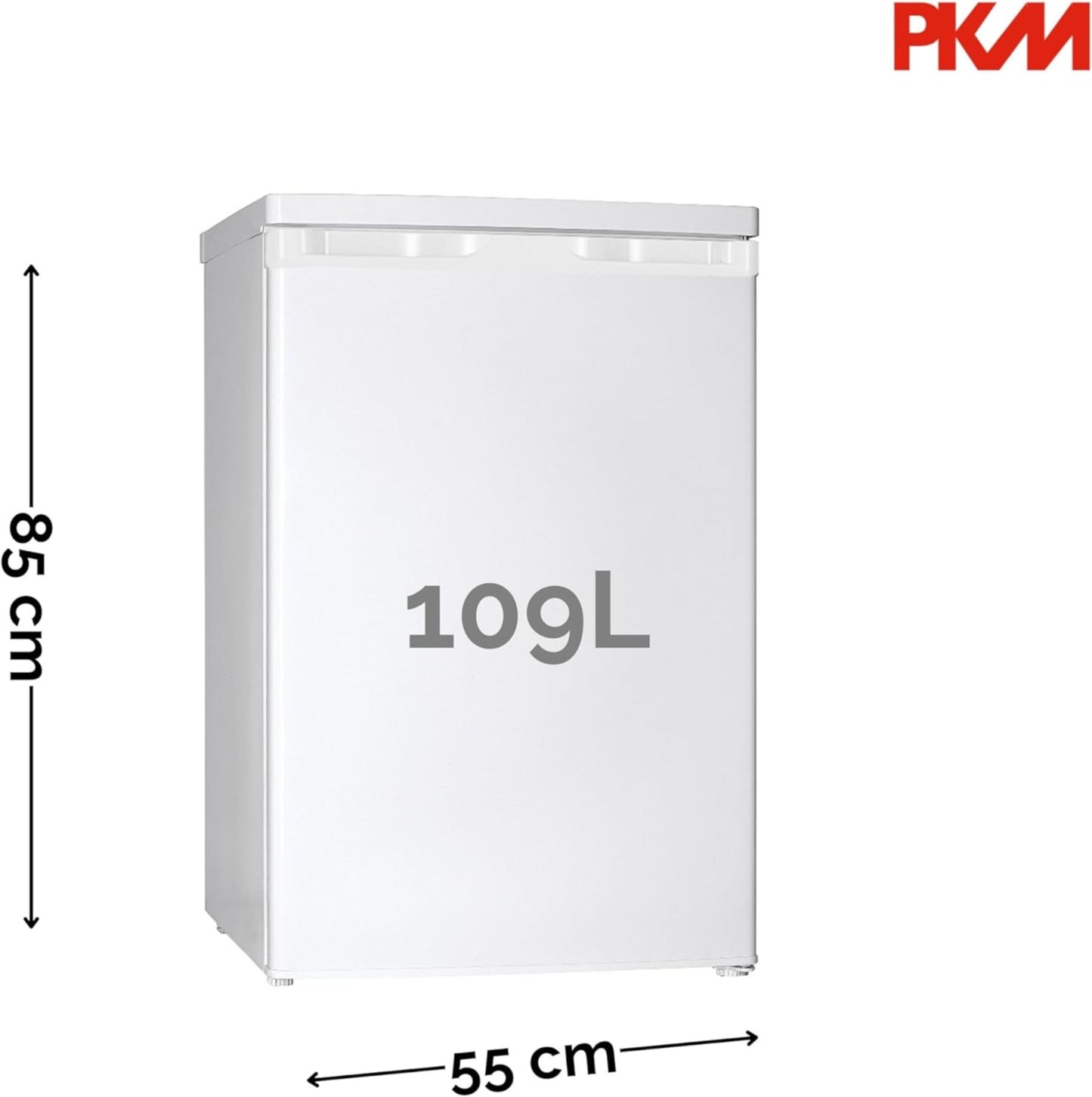 PKM KS109-DM Kühlschrank mit Gefrierfach / EEK: E / Weiß / 109 Liter - LED-TV-SHOP