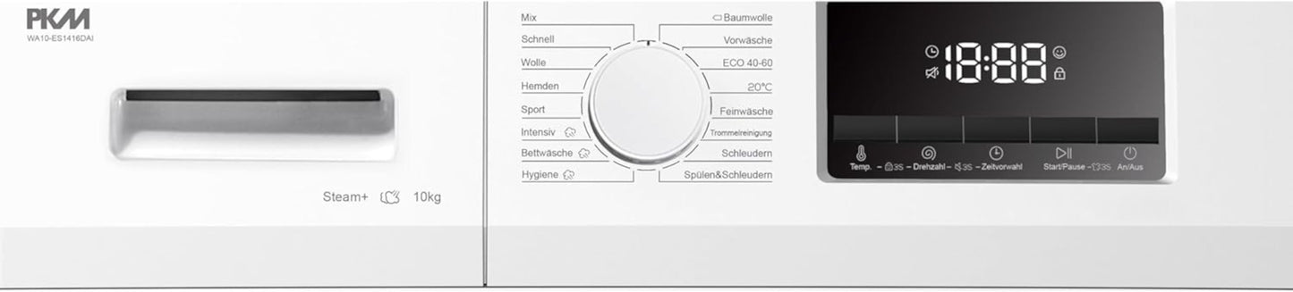 PKM WA10-ES1416DAI Waschmaschine / EEK: A / 1400 UpM / 10 kg - LED-TV-SHOP