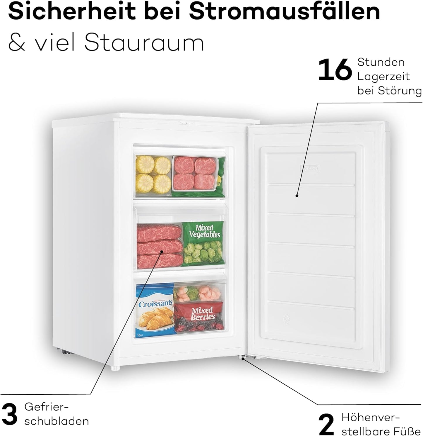 SCHOEPF GS87SB Gefrierschrank / EEK: B / Weiß / 87 Liter
