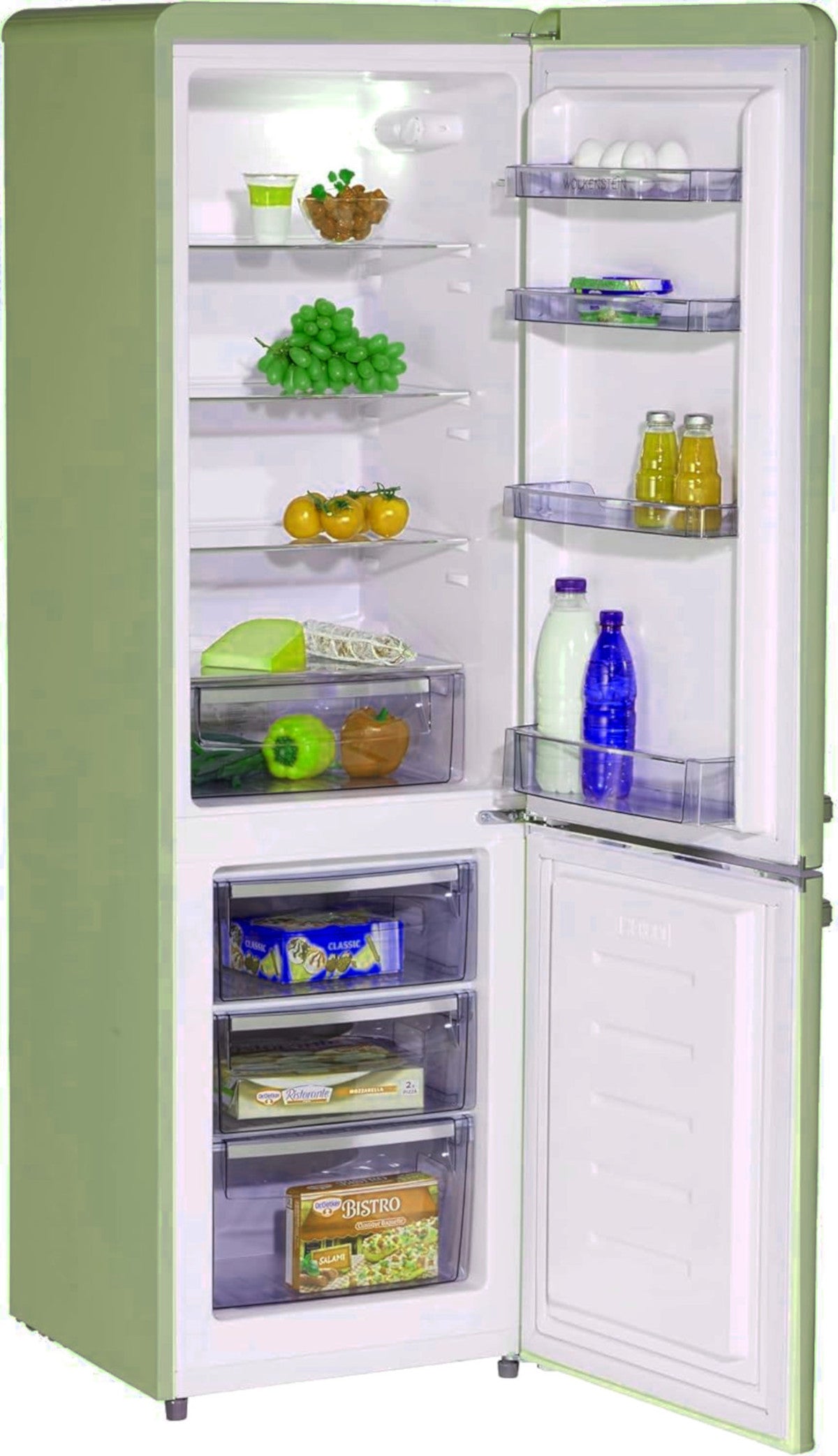 SCHOEPF RKG265SG Retro Kühl- Gefrierkombination / EEK: E / Grün / 249 Liter - LED-TV-SHOP