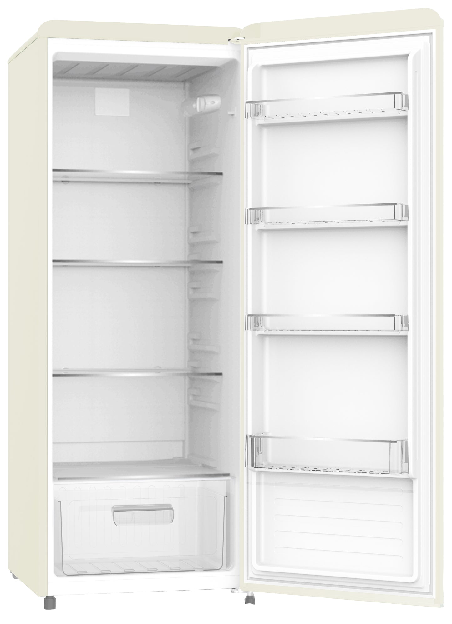 SCHOEPF RKS245CR Vollraum-Kühlschrank Retro / EEK: E / Creme / 238 Liter - LED-TV-SHOP