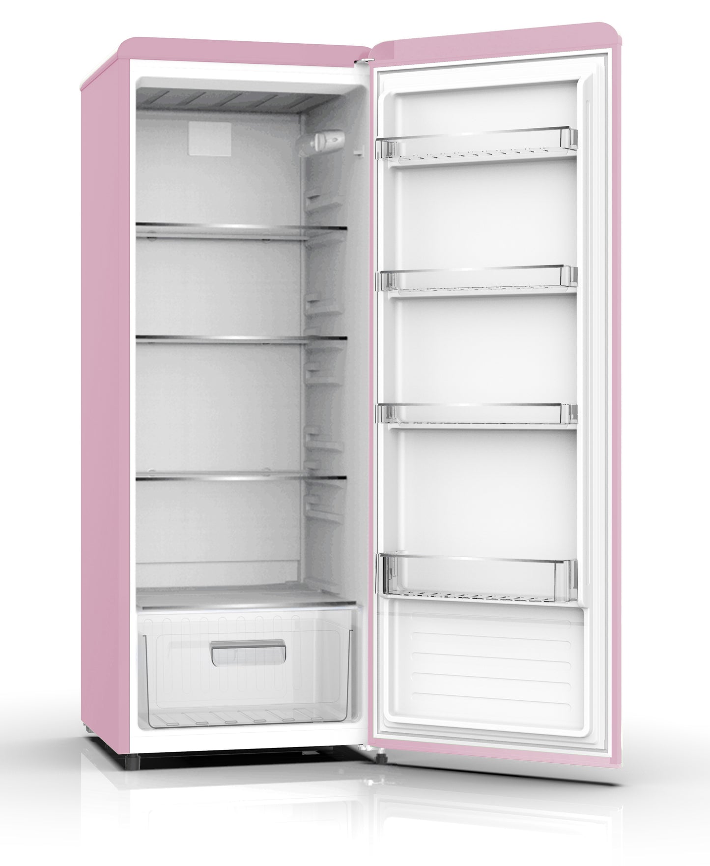 SCHOEPF RKS245P Vollraum-Kühlschrank Retro / EEK: E / Pink / 238 Liter