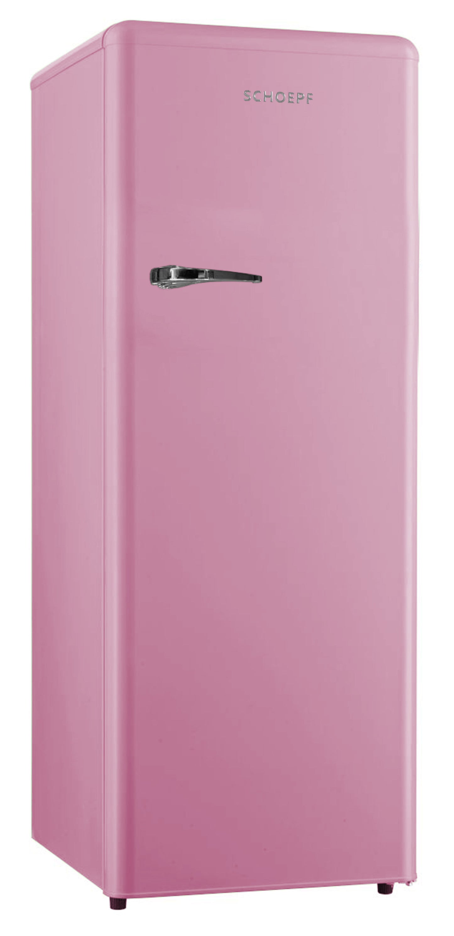SCHOEPF RKS245P Vollraum-Kühlschrank Retro / EEK: E / Pink / 238 Liter