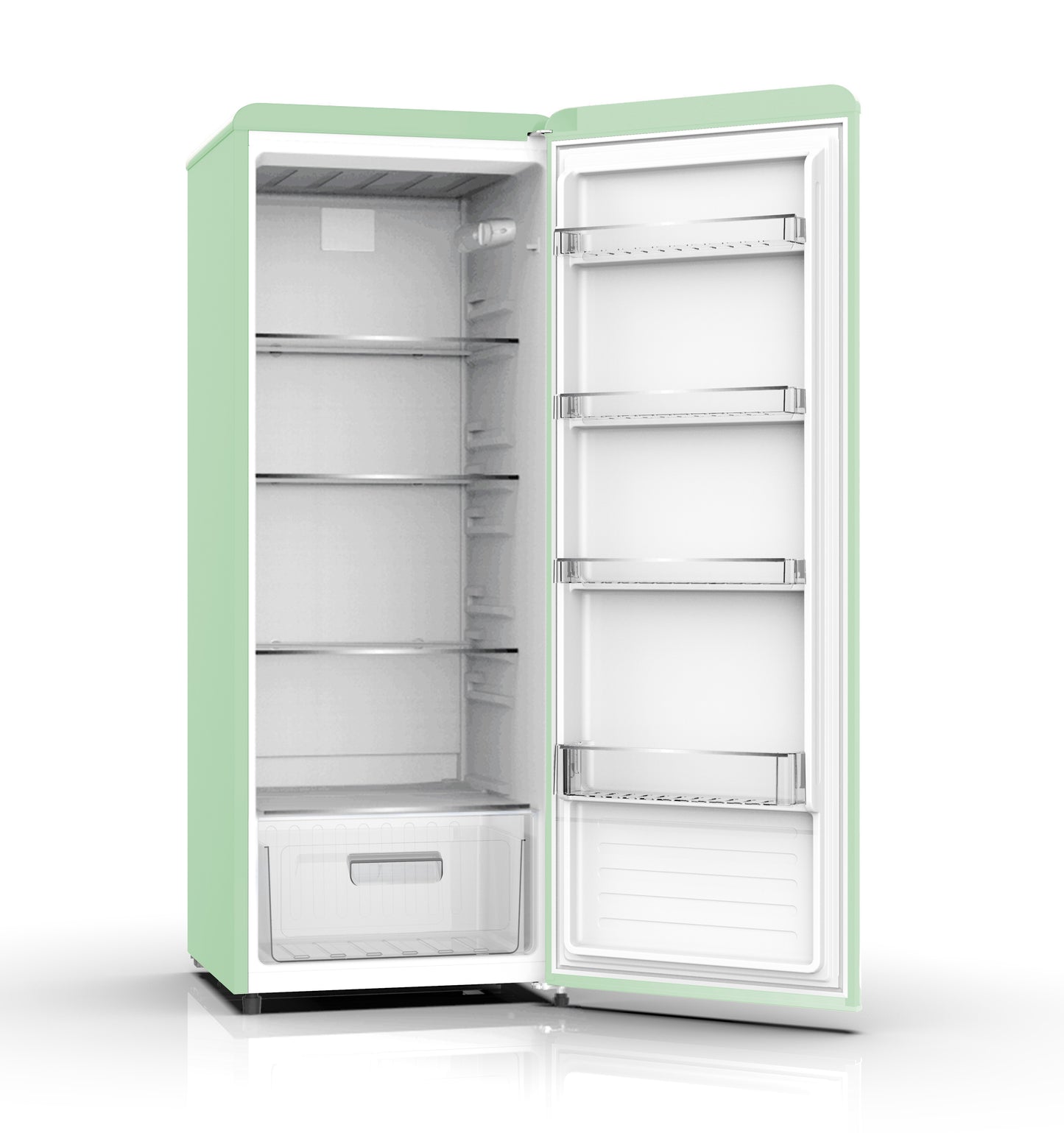 SCHOEPF RKS245SG Vollraum-Kühlschrank Retro / EEK: E / Grün / 238 Liter - LED-TV-SHOP