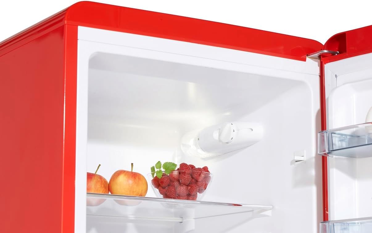 WOLKENSTEIN KG250.4RT FR Kühl- Gefrierkombination Retro / EEK: E / Rot / 249 Liter - LED-TV-SHOP