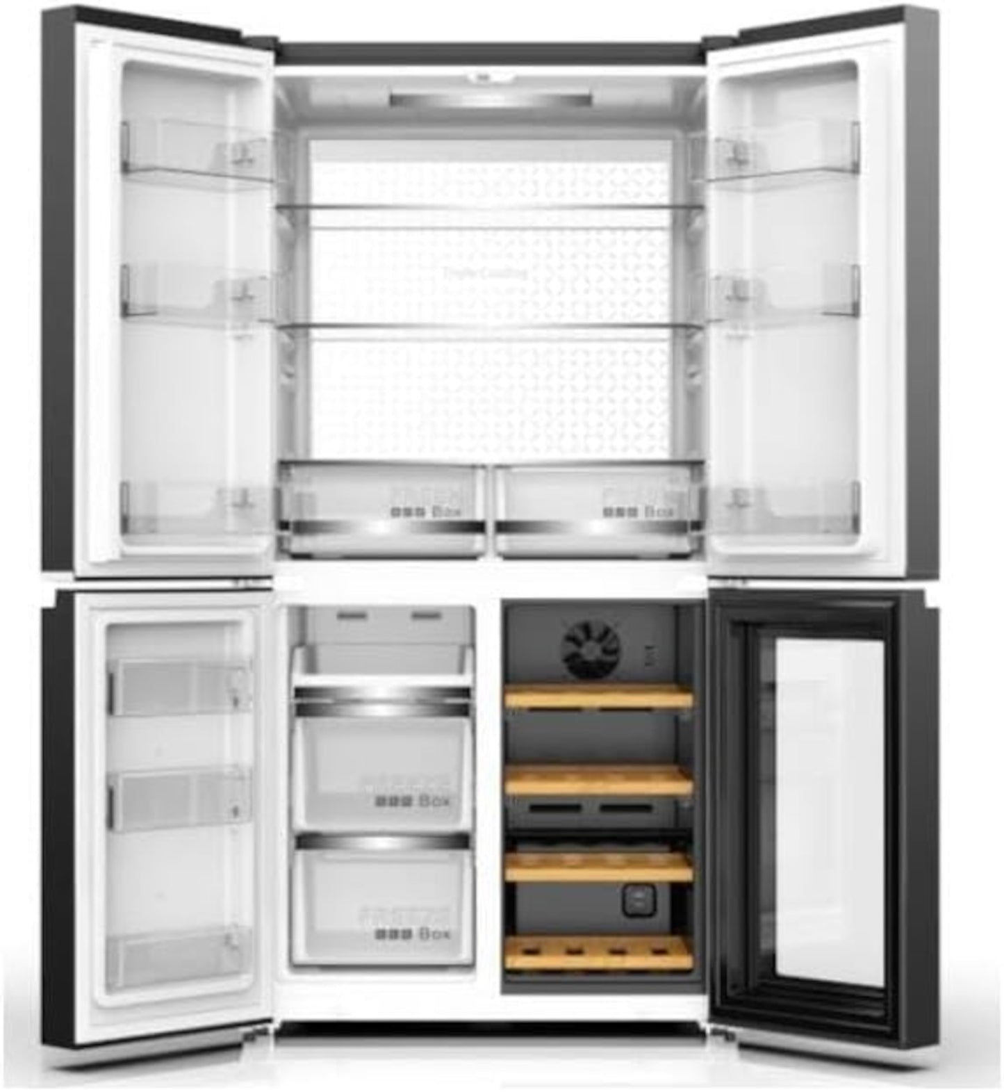 WOLKENSTEIN WCD595EWTSNF ST CROSS-DOOR Kühl- Gefrierkombination / EEK: E / 606 Liter - LED-TV-SHOP