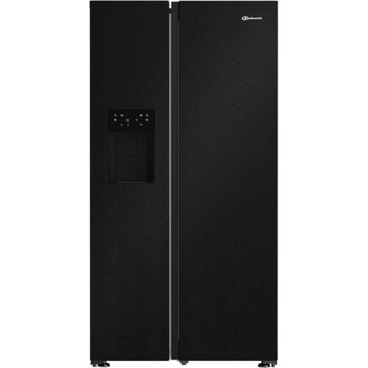 BAUKNECHT SBS IW 90 Black / Side by Side Kühlschrank / EEK: E / 578 L / Schwarz