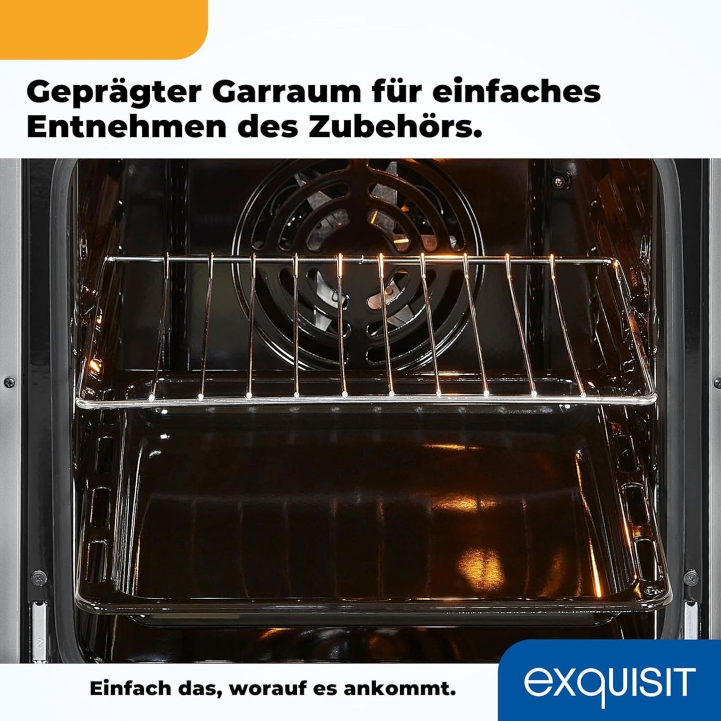 EXQUISIT ECM 5-4.1 BZ Inox Elektro Standherd / EEK: A / 4 Kochstellen / Glaskeramik