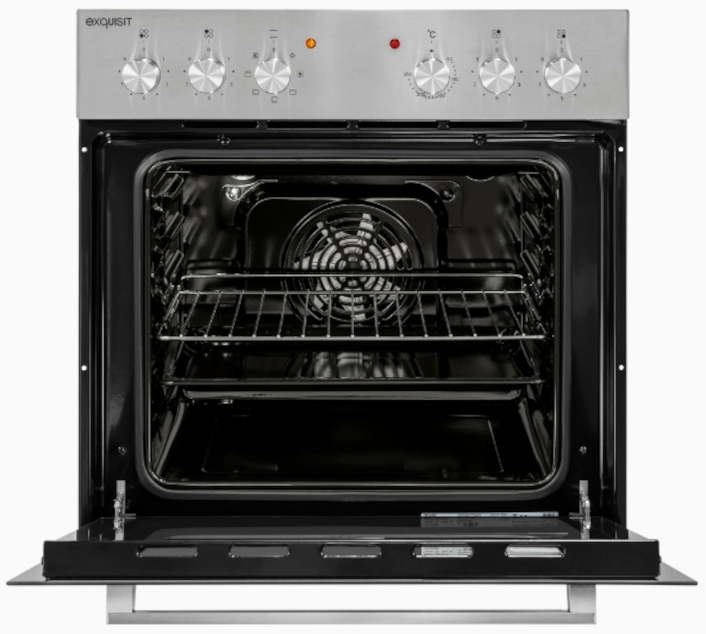 EXQUISIT EHE156-2.1U-Set inox Einbauherd Set / EEK: A / Kochfeld mit Rahmen