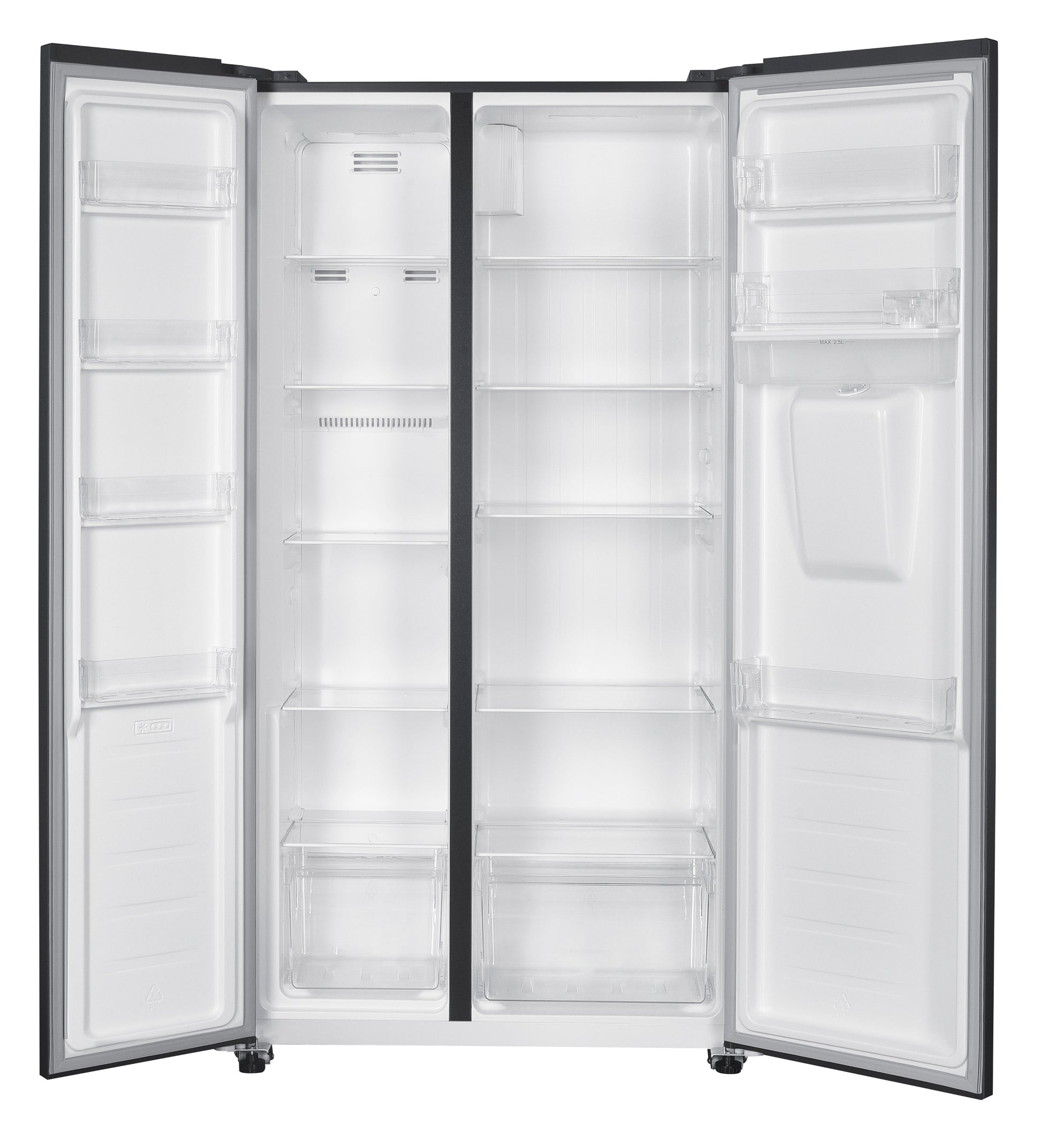 PKM SBS450NFDWDEMG Side by Side Kühlschrank / EEK: E / 439 Liter / Matt Grau - LED-TV-SHOP