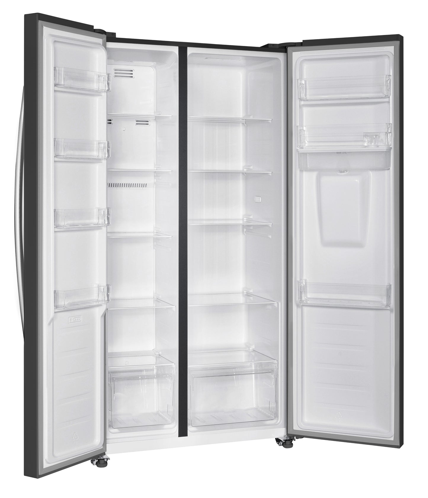 PKM SBS450NFDWDEMG Side by Side Kühlschrank / EEK: E / 439 Liter / Matt Grau - LED-TV-SHOP