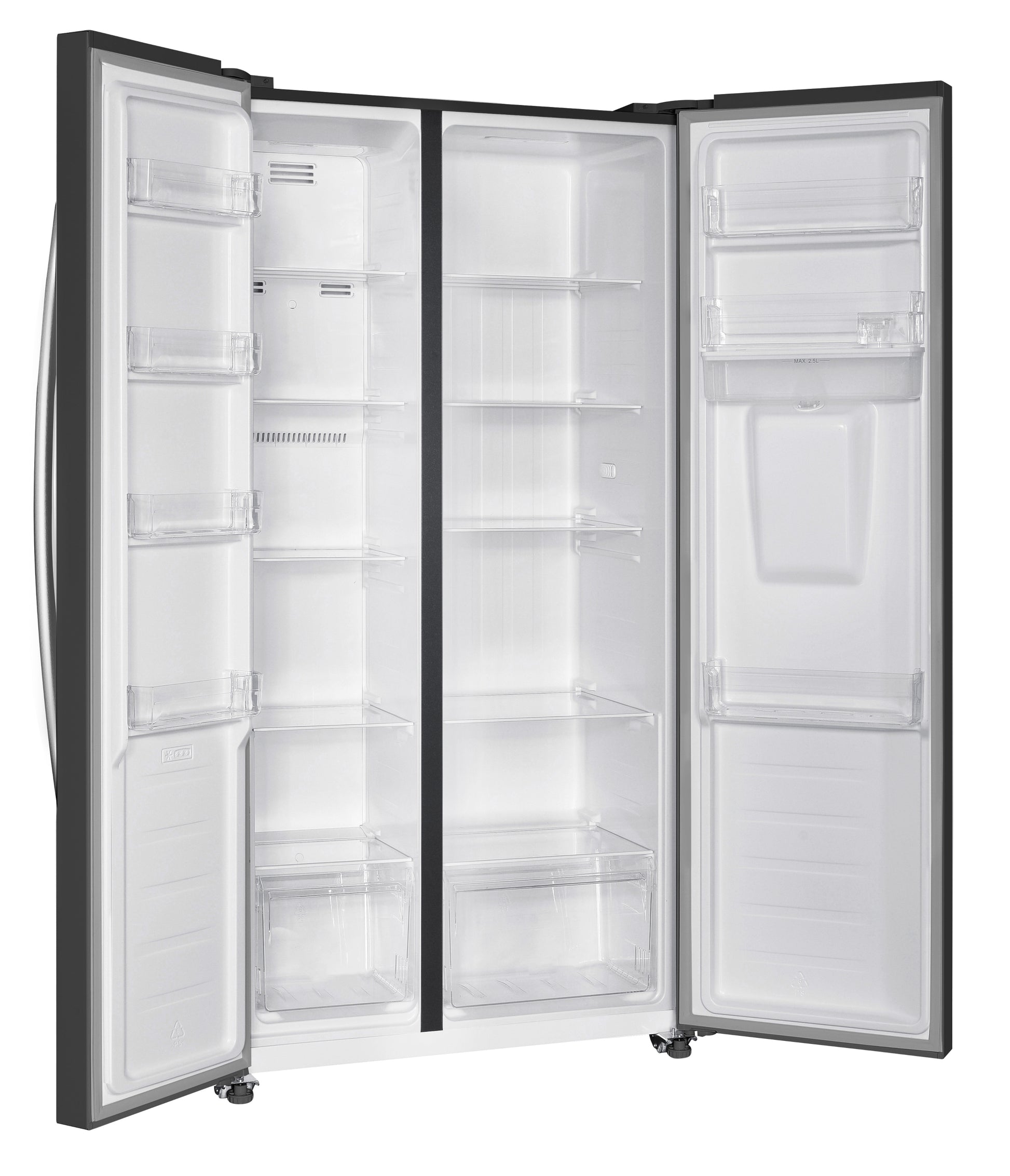 PKM SBS450NFDWDEMG Side by Side Kühlschrank / EEK: E / 439 Liter / Matt Grau - LED-TV-SHOP