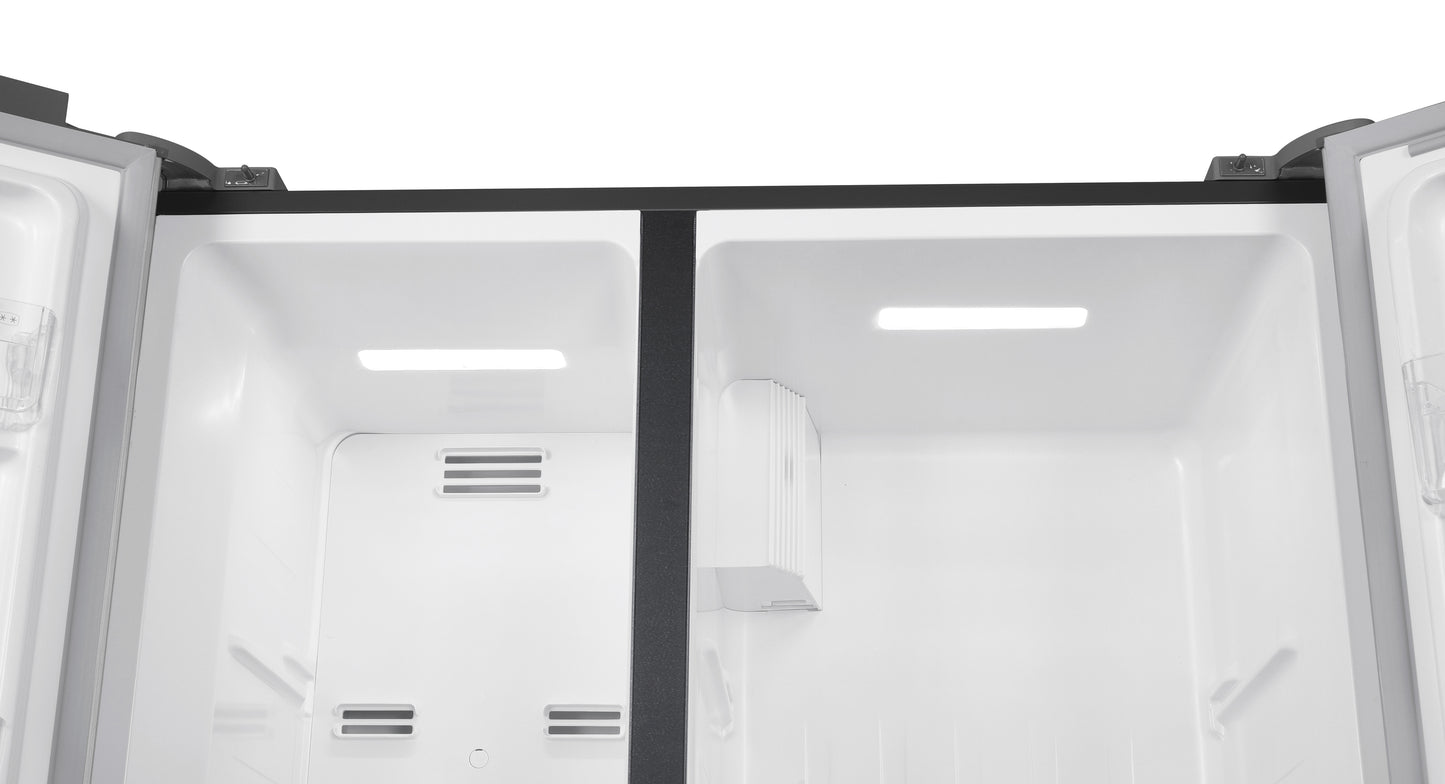 PKM SBS450NFDWDEMG Side by Side Kühlschrank / EEK: E / 439 Liter / Matt Grau - LED-TV-SHOP