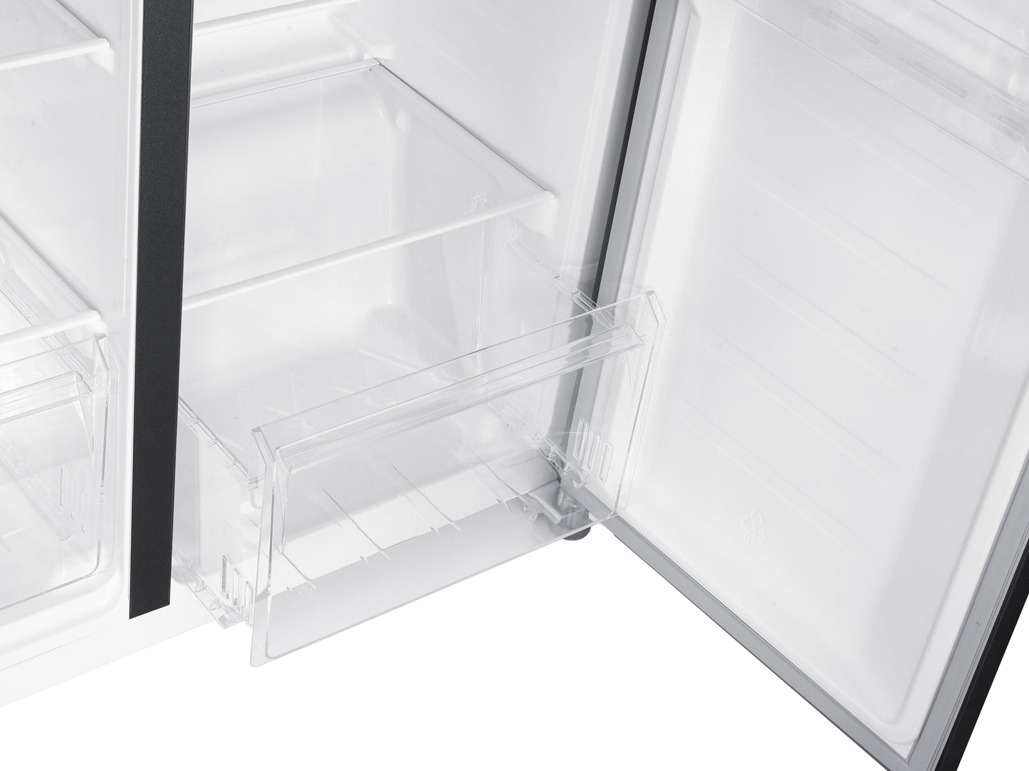 PKM SBS450NFDWDEMG Side by Side Kühlschrank / EEK: E / 439 Liter / Matt Grau - LED-TV-SHOP