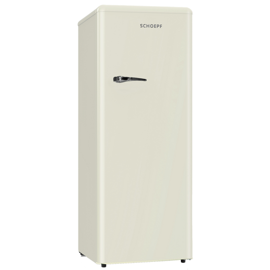 SCHOEPF RKS245CR Vollraum-Kühlschrank Retro / EEK: E / Creme / 238 Liter - LED-TV-SHOP