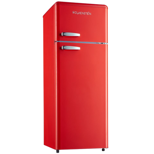 WOLKENSTEIN GK212.4RT FR Retro Kühlschrank mit Gefrierfach / Rot / EEK: E / 211 Liter