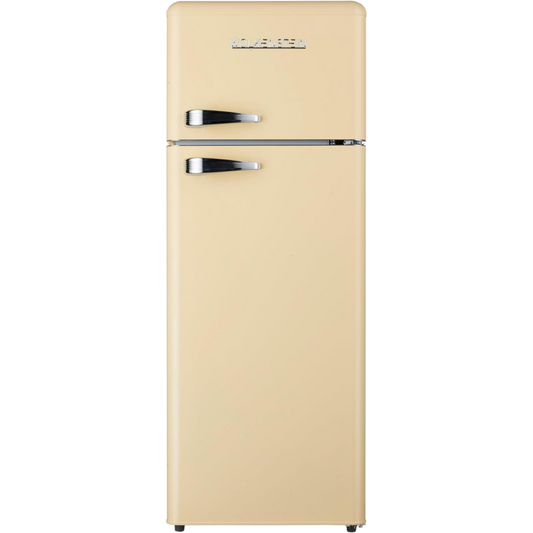 WOLKENSTEIN GK212.4RT SC Retro Kühlschrank mit Gefrierfach / Creme / EEK: E / 211 Liter